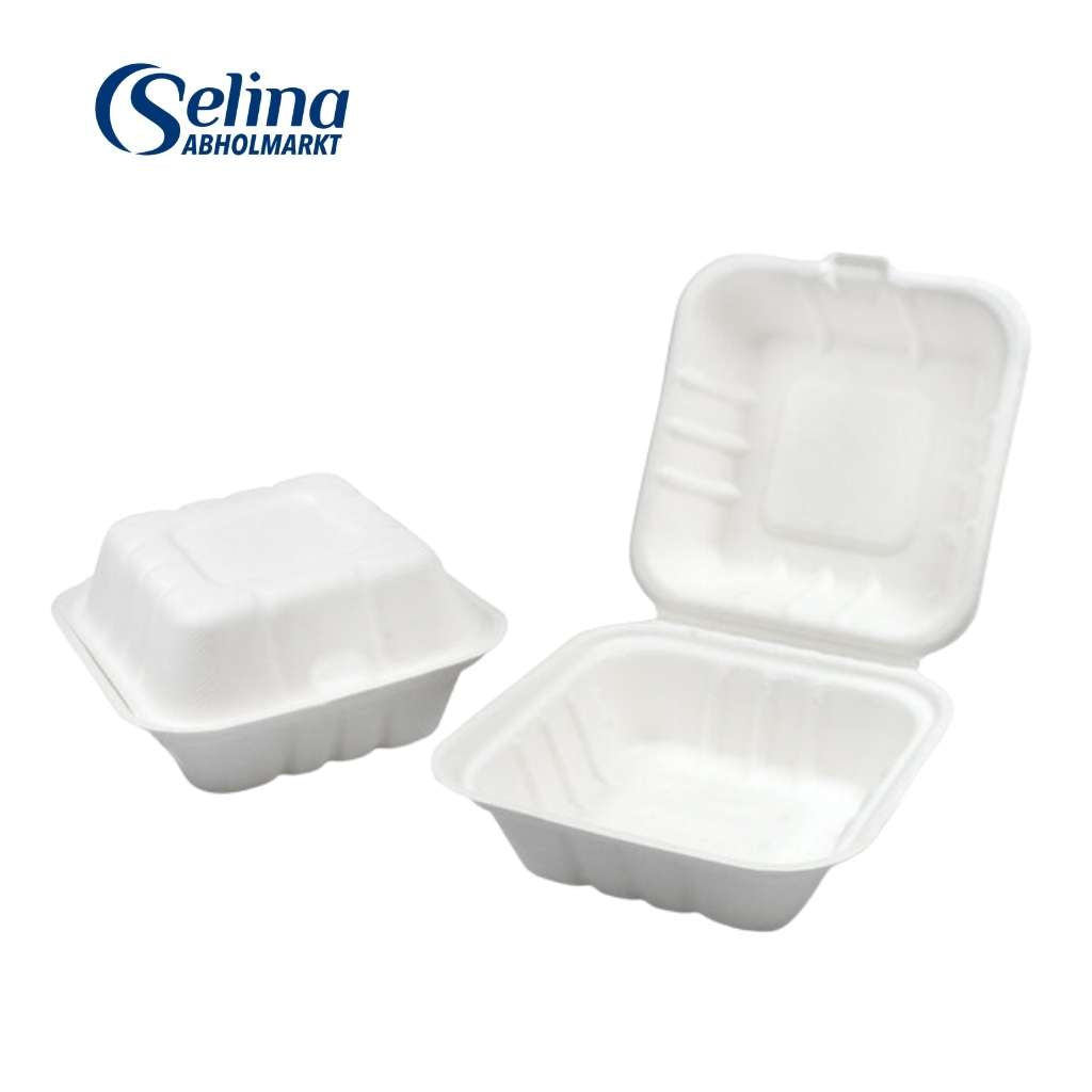 HamburgerBox Bambus&Bagasse Weiß