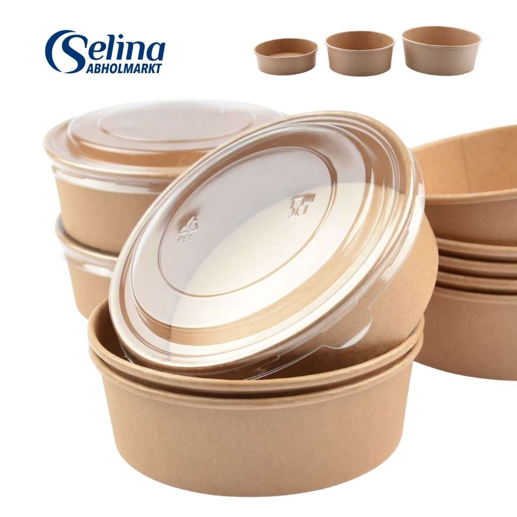 Salatbox Braun + Deckel